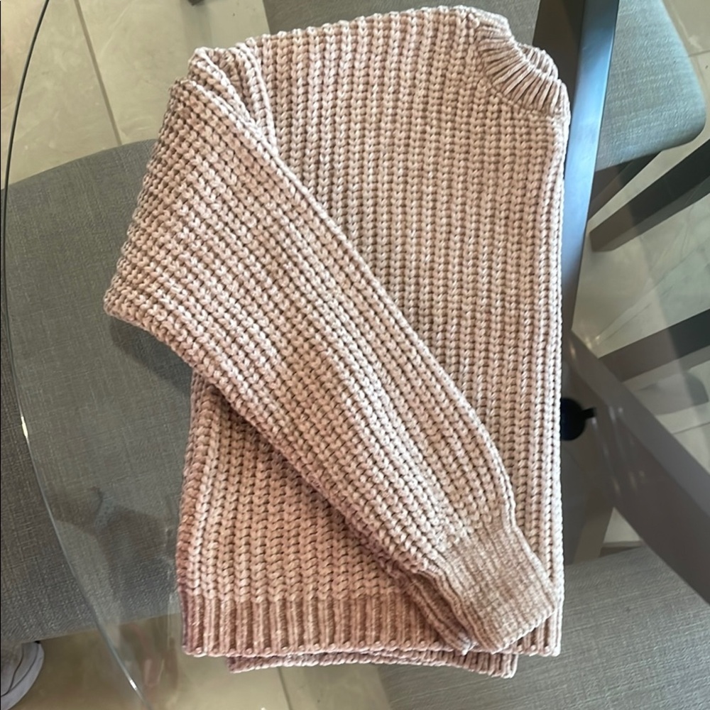 Zenana Outfitters Cozy V-Neck Sweater in Taupe Super Soft Crop